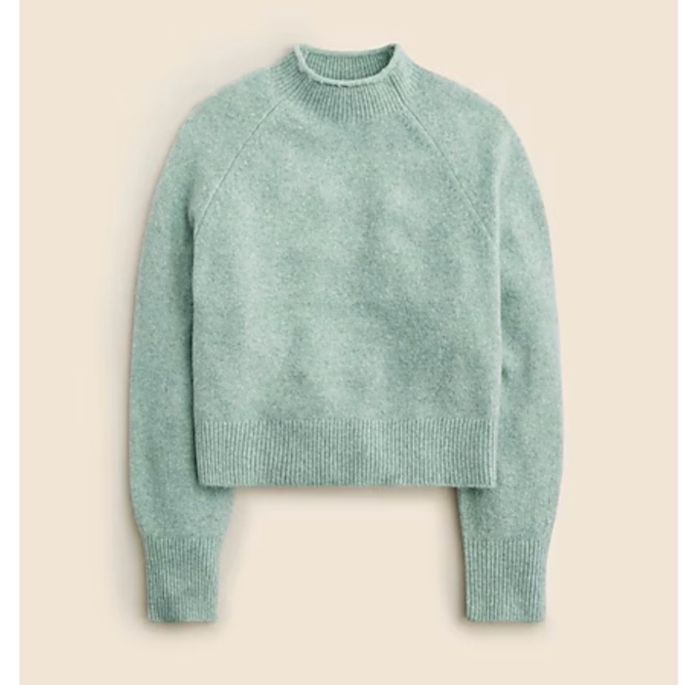 J. Crew Soft Mint Roll Neck Sweater